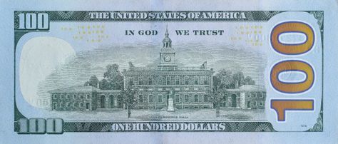 Money Stickers, Money Template, Dollar Note, Dollar Banknote, 100 Dollar Bill, Money Bill, Federal Reserve Note, Independence Hall, 100 Dollar