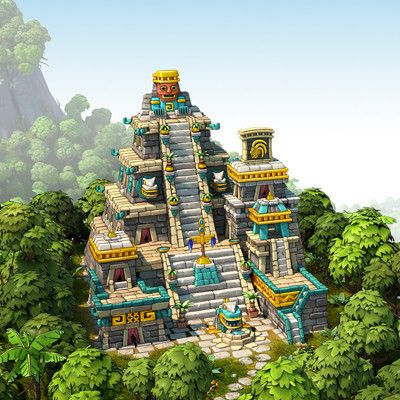 Minecraft Pyramid, Maya Architecture, Aztec Architecture, Aztec City, Minecraft Castle, Building Concept, Aztec Art, Minecraft Architecture, Fantasy City