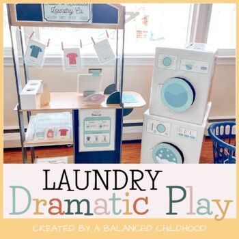 Everything you need to create your own Laundry Room/Laundromat for pretend/dramatic play!  Perfect timing for Spring Cleaning!  The washing machine and dryer printables are designed to fit on small to medium sized boxes.  The diameter of the washer and dryer door is about 8 inches.  This can also be set up to use as a life skills activity or center. Directions:Print and cut out washing machine door and buttons. (print on card stock and laminate for better quality) Stick onto a cardboard box. Cut Simple Machine Dramatic Play, Dramatic Play Washer And Dryer, Laundry Dramatic Play Free Printables, Preschool Laundry Dramatic Play, Laundry Room Dramatic Play, Laundry Dramatic Play Center, Dramatic Play Laundromat, Home Dramatic Play Preschool, Laundry Mat Dramatic Play