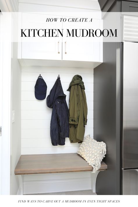 adding a mudroom to your kitchen design Small Kitchen Drop Zone, Kitchen With Mudroom Entry, Kitchen Mudroom, Mudroom Cabinets, Out Space, Kitchen Time, Drop Zone, Family Organizer, Back Door