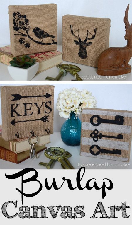 DIY Burlap Canvas Art - Creating wall art doesn't need to be difficult. These burlap canvases from Michaels make it fun and easy. On Sunday from 1-4 at the Su… Burlap Diy Ideas, Diy Burlap Signs, Burlap Canvas Art, Burlap Art, Burlap Ideas, Burlap Signs, Burlap Canvas, Burlap Projects, Burlap Decor