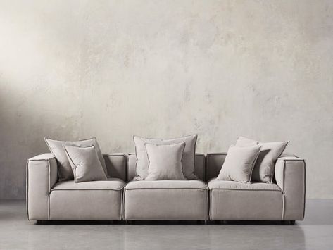 Coburn Three Piece Sectional Sofa Sofa Dimension, Leather Sectional Sofas, Arhaus Furniture, Sectional Sofa Couch, Custom Sofa, Upholstered Fabric, Leather Sectional, Spacious Living Room, Best Sofa