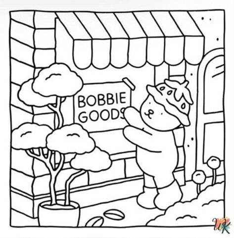 Bobbie Goods Coloring Pages, Bobbie Goods Coloring, Coloring Stuff, Bobbie Goods, Bear Coloring Pages, Cartoon Coloring Pages, Coloring Pages To Print, Coloring Book Art, Cute Coloring Pages