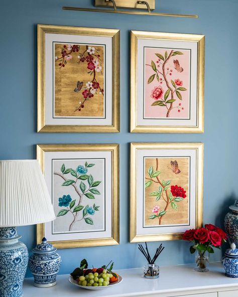 Artist Sign Up – Diane Hill Chinoiserie Wall Art, Modern Chinoiserie, Chinoiserie Design, Harlequin Wallpaper, Chinoiserie Wall, Green Border, Chinoiserie Style, Free Art Prints, Unframed Art Prints