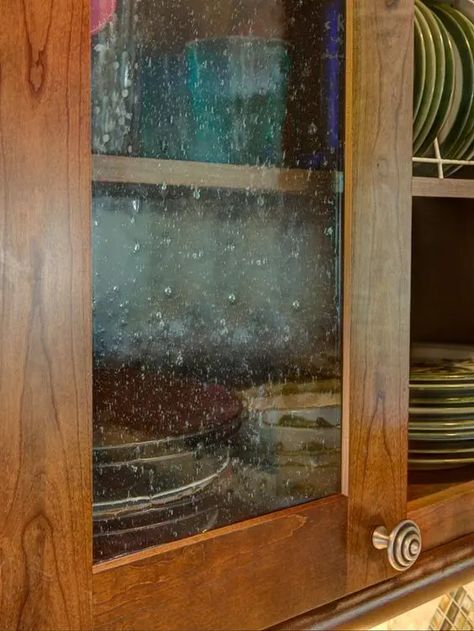 A Touch of Glass - Best Online Cabinets Seeded Glass Cabinet Doors, Kitchen Cabinets Glass Doors, Seeded Glass Cabinets, Cabinet Building, Glass Kitchen Cabinet, Earthy Kitchen, 1940s Kitchen, Glass Kitchen Cabinet Doors, Glass Kitchen Cabinets