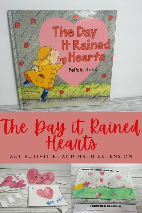 Craft and Math activities for the Day it Rained Hearts The Day It Rained Hearts Activities, The Day It Rained Hearts Craft, Day It Rained Hearts Craft, The Day It Rained Hearts, Raining Hearts, Hearts Crafts, Story To Read, Mama Bird, About Friendship