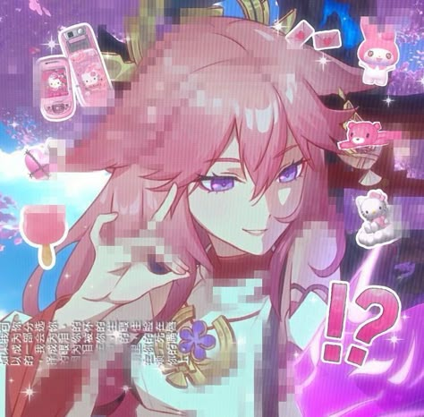 Yae Miko Aesthetic Wallpaper, Yae Miko Icon Aesthetic, Genshin Impact Yae Miko Icons, Yae Miko Core, Yae Miko Wallpaper Phone, Yae Miko Aesthetic, Yae Miko Widget, Yae Miko Wallpaper, Genshin Anime