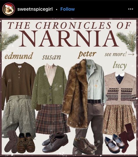 Narnia Inspired Outfits Casual, Narnia Aesthetic Outfit, Narnia Inspired Outfits, Narnia Outfits, Grandmacore Outfit, Artsy Style Outfits, Tv Clothes, Academia Outfits, Cottagecore Outfits