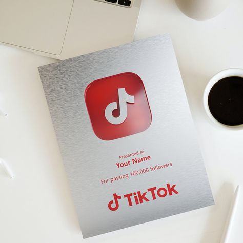 Customized Silver Red Tiktok Plaque - Personalized Social Media Achievement Award It's time to display your success on your wall with Tiktok plaques! Tiktok Plaque, Tiktok Award, Success Aesthetic, Award Plaques, Personalized Plaques, Award Plaque, Trophy Design, 2024 Vision, Aesthetic Design