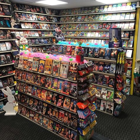 From a deep selection of horror movies and cartoons to wrestling tapes and action figures to candy comics and video... Action Figure Aesthetic, Action Figures Aesthetic, 80s Retro Aesthetic, Cozy Hobbies, Small Home Theaters, Movie Theater Rooms, Where Are We Now, 1990s Nostalgia, Kirsten Vangsness