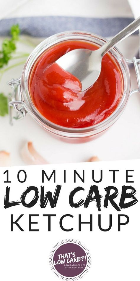 Keto Ketchup, Low Carb Ketchup, Ketchup Recipe, Keto Sauces, Baking Powder Uses, Starting Keto Diet, Low Carb Side Dishes, Recipe Simple, Keto Diet Menu