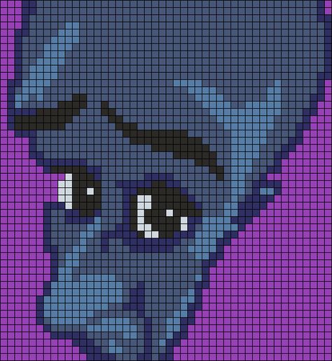 Shrek Pixel Art Grid, Megamind Pixel Art, Alpha Pattern Otter, Pixel Crochet Projects, How To Crochet Pixel Art, Alpha Knitting Patterns, Crochet Blanket Grid Pattern, Lovejoy Pixel Art Grid, Large Pixel Art Pattern