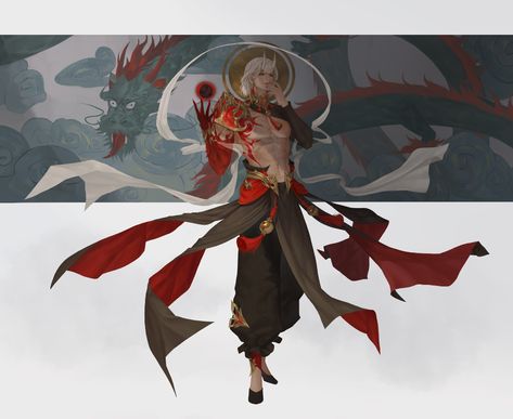 ArtStation - 용 [ Dragon] Dragon Character Design Male, Dragon Character Design, Dragon Character, Chinese Theme, Dragon Warrior, Ninja Warrior, Character Design Male, Guy Pictures, Book Characters