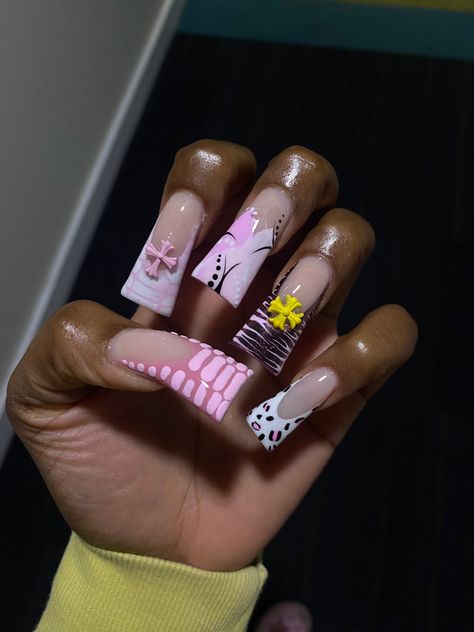 Junk Yard Nails, Freestyle Duck Nails, Duck Tip Acrylic Nails, Basic Nail, Art 101, Duck Nails, Drip Nails, Claw Nails, Exotic Nails