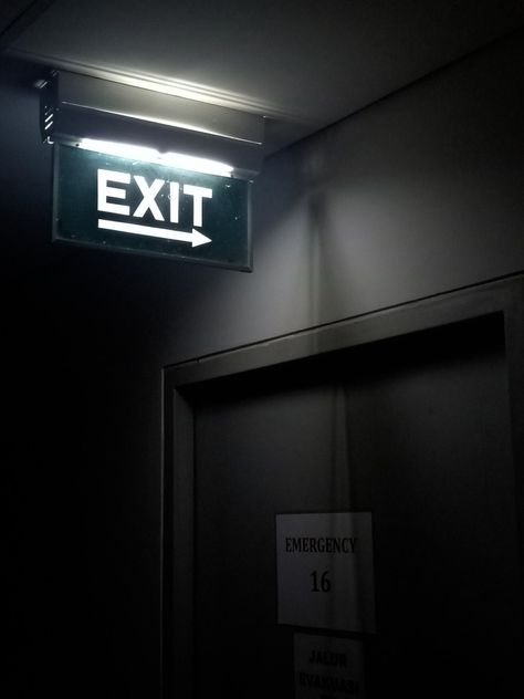 Exit Door / Aesthetic Exit Door Aesthetic, Exit Sign Aesthetic, Exit Picture, Generation Loss, Door Aesthetic, Cinematography Photography, Story Background, Podcast Studio, Exit Sign