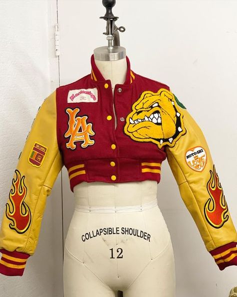 Custom Varsity Jacket Ideas, Varsity Jacket Ideas, Varsity Aesthetic, Letterman Jacket Outfit, Race Car Jacket, College Photo, Custom Varsity Jackets, Dance Uniforms, Closet Tour