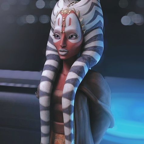 Shaak Ti Star Wars, Shak Ti Star Wars, Togruta Star Wars, Shaak Ti Clone Wars, Shaak Ti Fanart, Star Wars Shaak Ti, Star Wars Togruta, Clone Wars Characters, Jedi Aesthetic