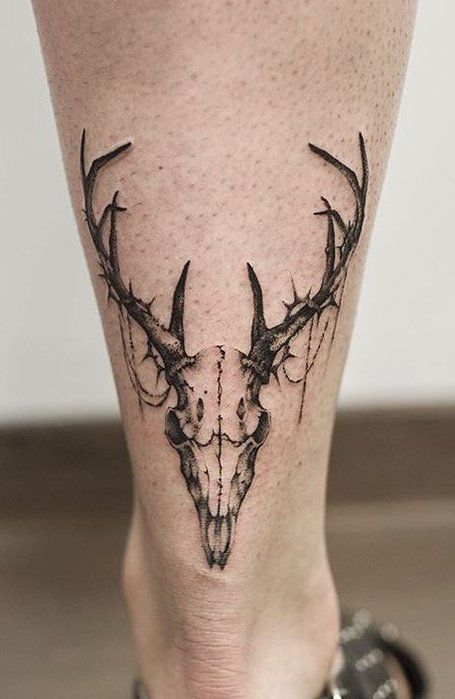 Stag Skull Tattoo, Skull Tattoo Meaning, Stag Skull, Skull Face Tattoo, Deer Skull Tattoos, Stag Tattoo, Skull Hand Tattoo, Men Tattoos, Deer Tattoo