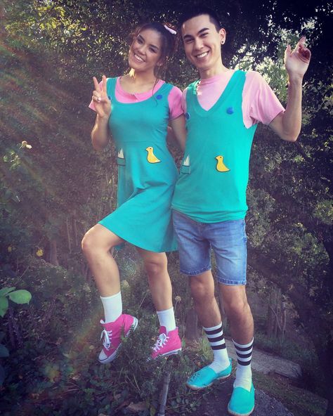 Phil And Lil Costume, Senior Week, Twin Halloween, Twin Halloween Costumes, Gender Reveal Themes, Costume Diy, Creative Valentines, Diy Valentines Crafts, Diy Valentines Gifts