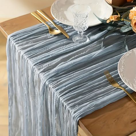 Faster shipping. Better service Cheese Cloth Table Runner, Table Runner For Wedding, Cloth Table Runner, Cheesecloth Table Runner, Birthday Party Table Decorations, Wedding Party Table Decorations, Table Cloth Decorations, Long Table Runner, Color Dust