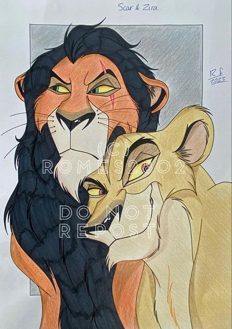 An evil love 🔥 BE RESPECTFUL AND PLEASE DO NOT REPOST OR USE MY DRAWING!! Thank you. #disney #thelionking #scar #zira The Lion King Drawing, Scar Rey Leon, Lion King Drawing, Tiktok Drawings, Scar Lion King, Lion King 3, King Drawing, King Pictures, Lion King Drawings