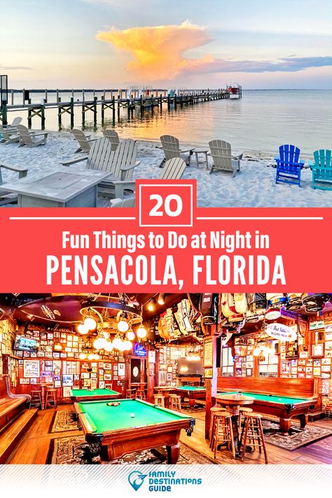 Pensacola Beach Florida, Usa Destinations, Beach At Night, Pensacola Florida, Pensacola Fl, Pensacola Beach, Beach Activities, Southern Hospitality, Free Activities