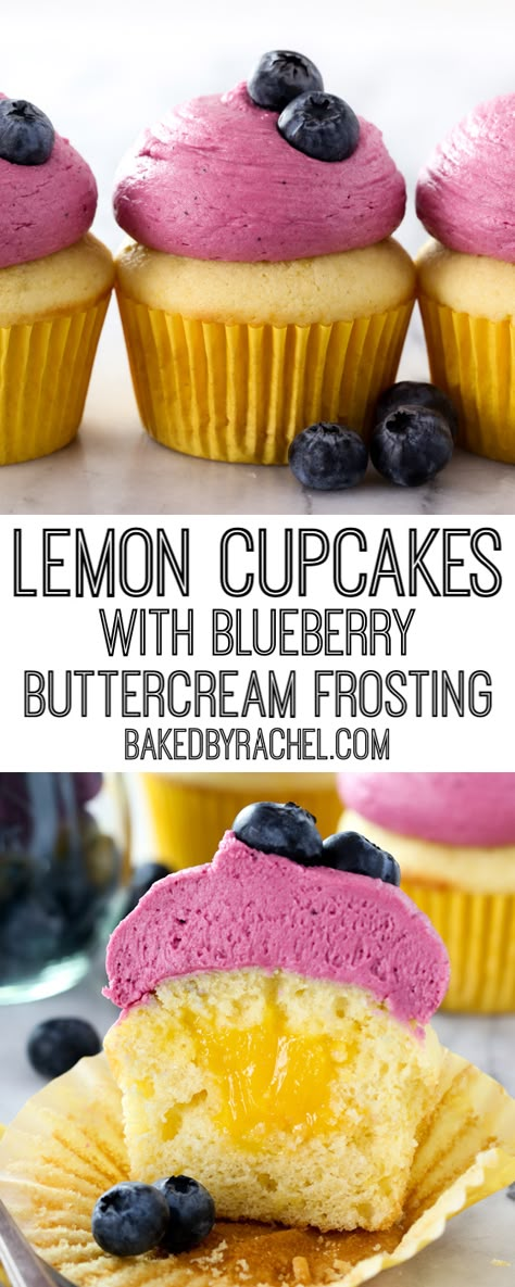 Blueberry Buttercream Frosting, Gluten Free Lemon Cupcakes, Blueberry Buttercream, Blueberry Frosting, Lemon Blueberry Cupcakes, Lemon Cupcake Recipe, Lemon Cupcake, Keto Cupcakes, Summer Cupcakes