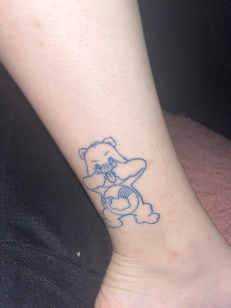 Grumpy Care Bear Tattoo, Care Bears Tattoo Ideas, Grumpy Bear Tattoo, Care Bear Tattoo, Grumpy Care Bear, Care Bear Tattoos, Bear Tattoos, Tattoo Care, Bear Tattoo