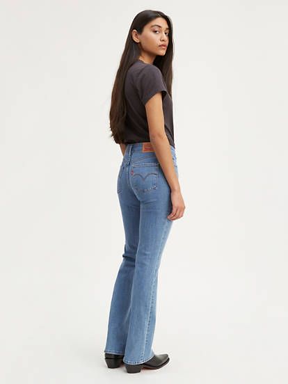 715 Boot Cut Women's Jeans - Medium Wash | Levi's® US Boot Cut Jeans Outfit Casual, Levis Bootcut Jeans Women, Bootleg Jeans Outfit, Womens Levi Jeans, Bootcut Jeans Outfit, Levi Bootcut Jeans, Levis Outfit, Bootleg Jeans, Jeans Outfit Casual