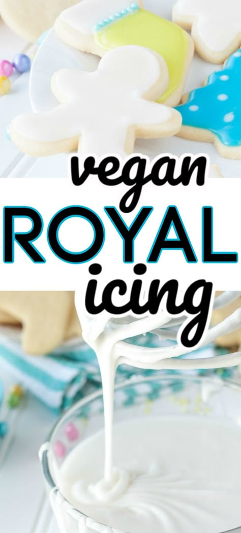 Recipe For Royal Icing, Vegan Royal Icing Recipe, Vegan Royal Icing, Vegan Meringue, Vegan Sugar Cookies, Cookie Icing Recipe, Halloween Cookie Recipes, Meringue Powder, Egg Free Recipes