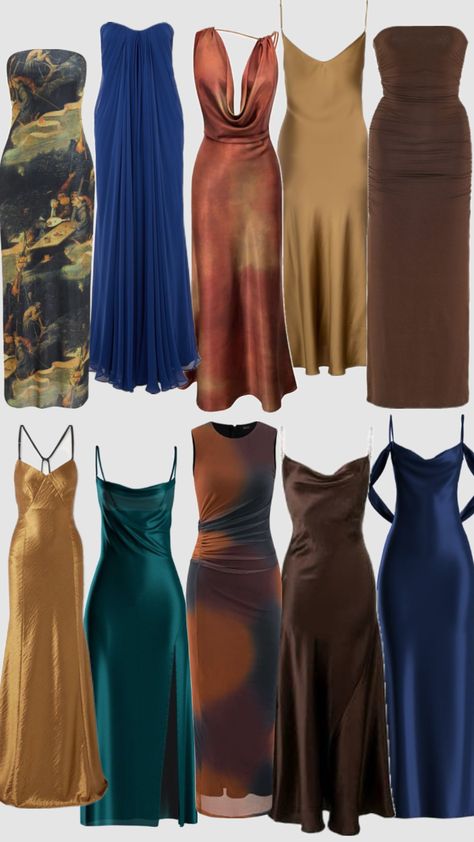 Earthy tones 🌏#bridesmaidsdresses Prom Dress Inspiration, Glam Dresses, Formal Outfit, Fancy Outfits, Lovely Dresses, Lookbook Outfits, Earthy Tones, Fancy Dresses, Guest Dresses