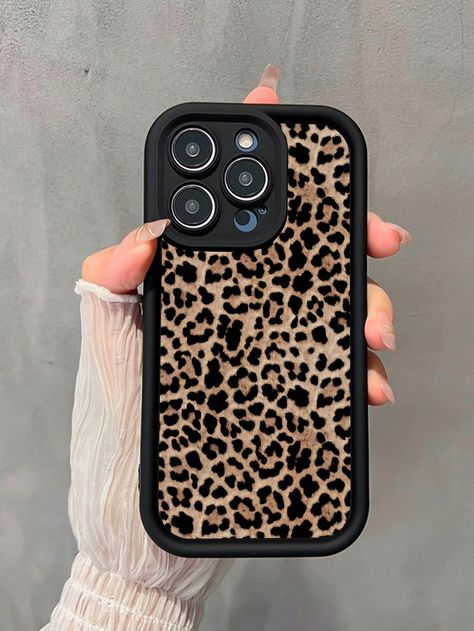 Multicolor  Collar  TPU Plants Ordinary Mobile Phone Case Embellished   Cases Leopard Print Phone Case, Iphone Camera Lens, Dream Phone, Phone Inspo, Buy List, Cheetah Animal, Iphone Camera, Print Phone Case, Cell Phone Case