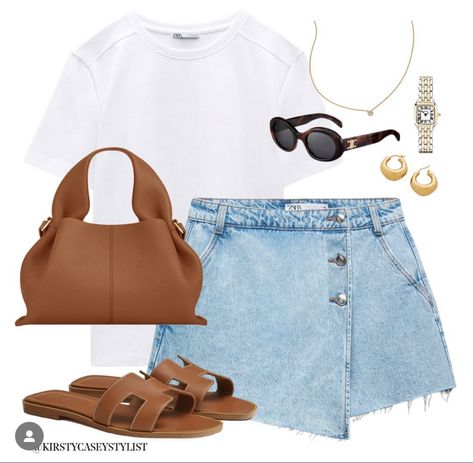 Summer Skort, Stylist Outfit, Looks Pinterest, Elegante Casual, Casual Chic Outfit, Mode Inspo, Summer Fashion Outfits, Inspiration Mode, Looks Style