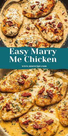 Marry Me Chicken Recipe is a creamy, succulent, and flavor-packed dish. Legend has it that this chicken dish is so irresistibly delicious that it could inspire a marriage proposal! Marry Me Chicken Recipe, Ms Recipes, Mary Me, Marry Me Chicken, Homemade Foods, Good Things In Life, Simple Family Meals, Favorite Recipes Dinner, Cheap Meal