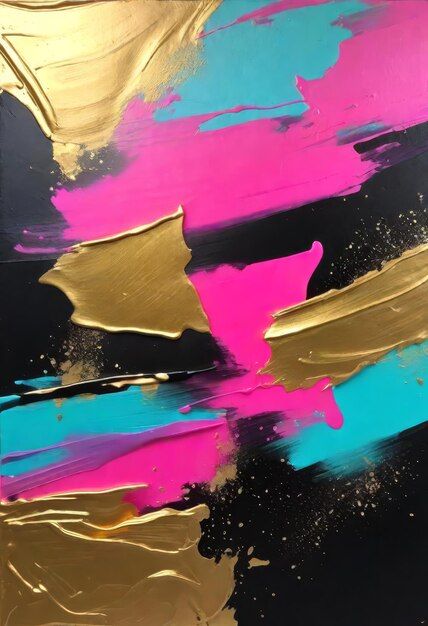 Photo abstract colorful neon with gold p... | Premium Photo #Freepik #photo Abstract Painting Gold, Neon Abstract, Gold Painting, Painting Gold, Painting Wall Art, Painting Wall, Gold Paint, Premium Photo, Wall Painting