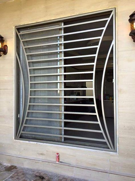 درابزين السلم, Steel Grill Design, Iron Window Grill, Modern Window Grill, Balcony Glass Design, Home Window Grill Design, Window Grill Design Modern, Home Gate Design, House Window Design