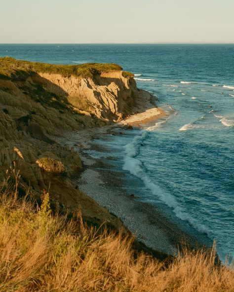 View of cliffs and the ocean from Bluff Lookout at Camp Hero State Park, Montauk, New York Montauk Aesthetic, Camp Hero, Montauk New York, Montauk Ny, Hotel Motel, Posters Framed, Engagement Pics, 2025 Vision, Image House