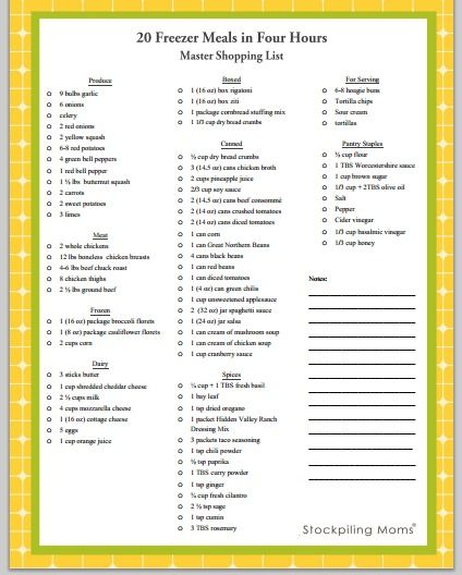 Freezer Meals With Shopping List, Plan Ahead Meals, Freezer Cooking Recipes, Freezer Dinners, Slow Cooker Freezer Meals, Freezer Meal Planning, Make Ahead Freezer Meals, Crock Pot Freezer, Freezer Meal Prep