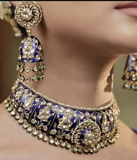 Jadau Jwellery, Meena Jewellery, Mughal Jewelry, Rajputi Jewellery, Kundan Jewellery Bridal, Indian Wedding Jewelry Sets, Neck Pieces Jewelry, Designers Jewelry Collection, Diamond Pendants Designs