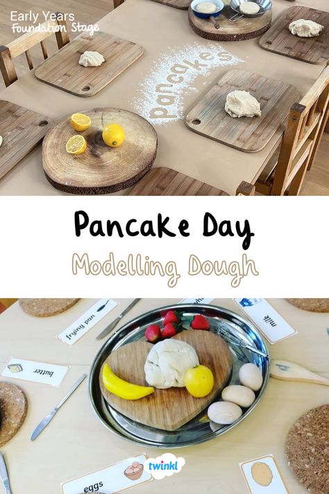 Make pancake day playdough - fun pancake day activities for kids. Thanks to @mrsvennereyfs @_little.thinkers_ Pancake Crafts For Toddlers, Pancake Day Eyfs, Pancake Day Activities, Pancake Day Crafts, Childminding Ideas, Fun Pancakes, Pancake Tuesday, 2025 Ideas, Early Years Foundation Stage