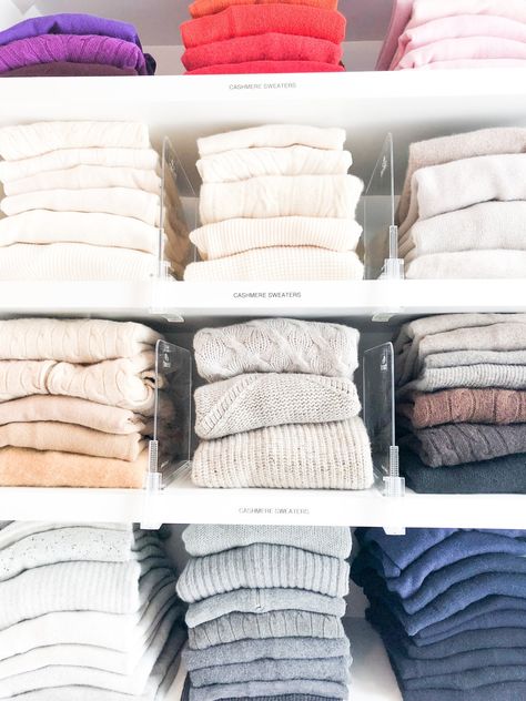 Storing Sweatshirts, Sweatshirt Closet Organization, Sweatshirt Storage Ideas, Sweater Organization, Diy Sweatshirt, Dresser Organization, Winter Gear, Professional Organizer, Tiny Spaces