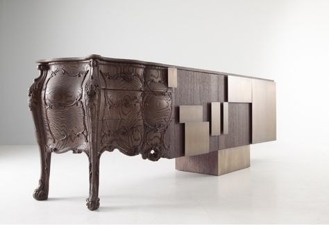 Evolution Sideboard Made by Combining Old and Modern Woodcraft Sideboard Designs, Wood Sideboard, Top Interior Designers, Italian Furniture, Furniture Design Modern, Furniture Companies, Unique Furniture, Cabinet Furniture, Luxury Furniture