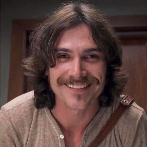 Billy Crudup actor. Glenn Frey said - "Well, Cameron Crowe said a lot of the character was based on me and things he knew about me, which is very flattering. I’m glad about that.  That was nice".   Glenn Frey was the inspiration for the Russell Hammond character (played by Billy Crudup) in “Almost Famous”… Russell Hammond, Billy Crudup, Glenn Frey, Mustache Men, This Is Your Life, Man Candy, Almost Famous, Long Hair Styles Men, Man Crush