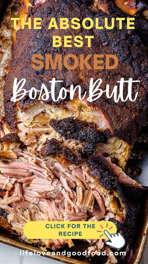 Grilled Boston Pork Roast, Pit Boss Pulled Pork Recipe, Best Pulled Pork Smoker Recipe, Boston Button Recipes Pit Boss, Best Boston Button Recipes, Smoked Boston Pork Roast, Traeger Smoked Pork Butts, Boston Button Recipes Pellet Smoker, Smoked Boston Button Recipe Electric Smoker