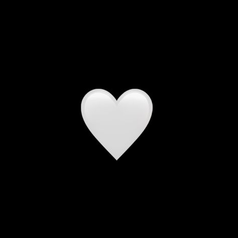 Heart Emoji Iphone Png, Heart Emoji Black Background, Ios Emoji Black Background, Ios Heart Emoji, Iphone Heart Emoji, Iphone Emoji Png, White Emoji, White Heart Emoji, Phone Emoji