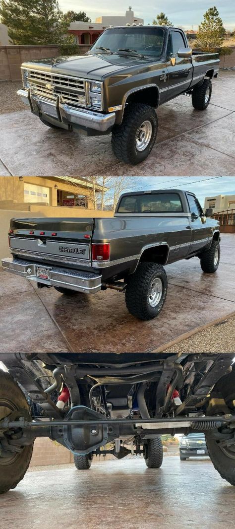 restored 1987 Chevrolet C/K Pickup 3500 K30 4×4 1987 Chevy Silverado 4x4, Truck Accessories Chevy, K10 Chevy, 1987 Chevy Silverado, Vintage Trucks For Sale, Chevy Trucks For Sale, Jeep Pickup Truck, Chevy Vehicles, Gray Exterior