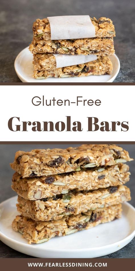 Granola Bar Recipe Chewy, Gluten Free Granola Bars, Chocolate Granola Bars, Chocolate Chip Granola Bars, No Bake Granola Bars, Healthy Granola Bars, Chewy Granola Bars, Gf Baking, Baked Granola