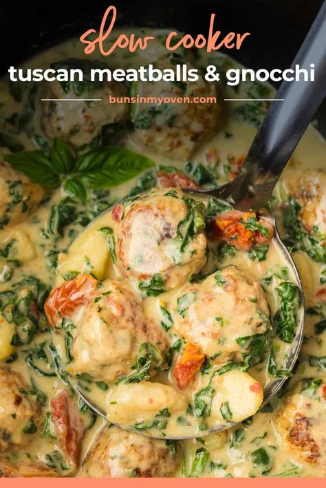 Gnocchi And Meatballs Recipes, Slow Cooker Tuscan Chicken, Mushroom Slow Cooker, Hearty Chili Recipe, Slow Cooker Pasta Recipes, Slow Cooker Freezer Meals, Low Carb Slow Cooker, Chicken Gnocchi, Slow Cooker Pasta