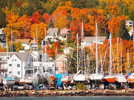 Bayfield, WI...a great place to see fall foliage, apparently. Bayfield Wisconsin, Apple Festival, Apostle Islands, Door County Wisconsin, Wisconsin Travel, Door County, On The Road Again, Lake Superior, Sailboats