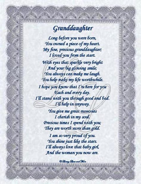 granddaughter poems from grandma | Granddaughter poem is for the granddaughter that has always owned your ... Niece Poems, Uncle Poems, Daughter In Law Quotes, Brother Poems, Granddaughter Quotes, Niece Quotes, Aunt Quotes, Sister Poems, Law Quotes